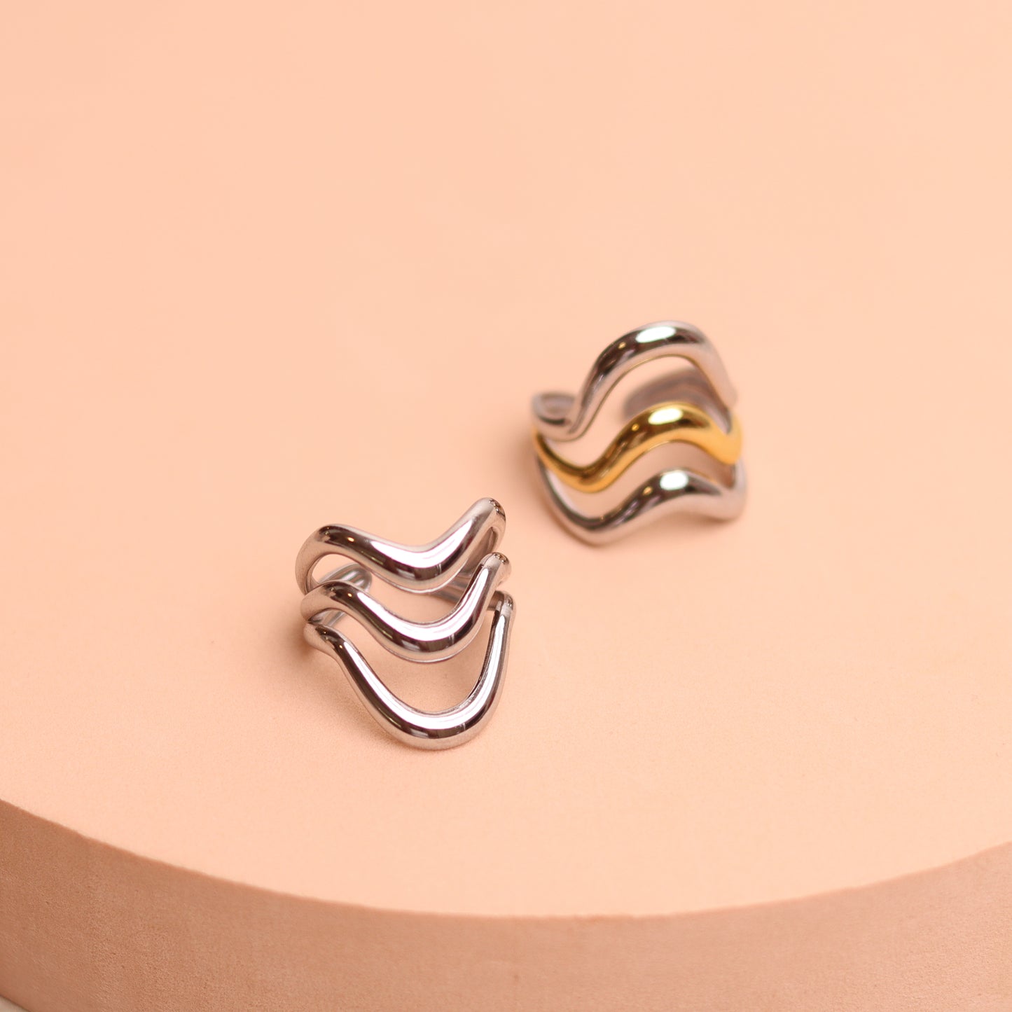 Power Play Ring Set - Two Tone