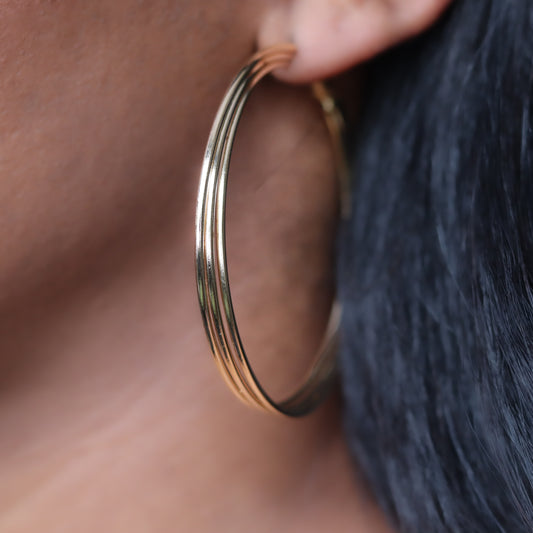 Trip Wire Hoops - Gold