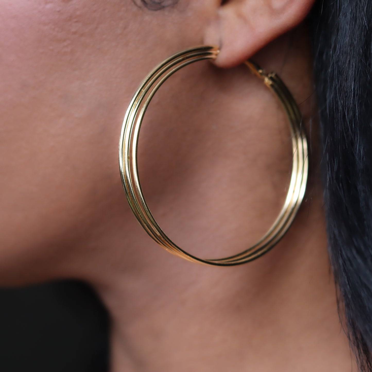 Trip Wire Hoops - Gold