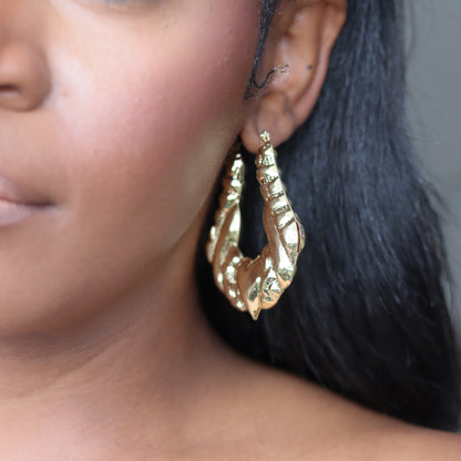 Knock First Hoops - Gold
