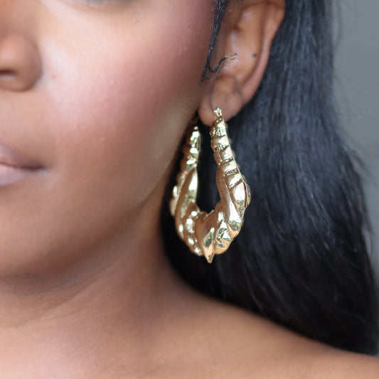 Knock First Hoops - Gold