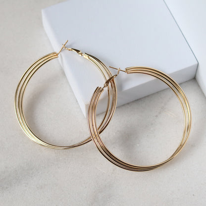 Trip Wire Hoops - Gold