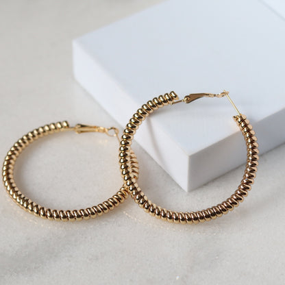 Cord Hoops - Gold