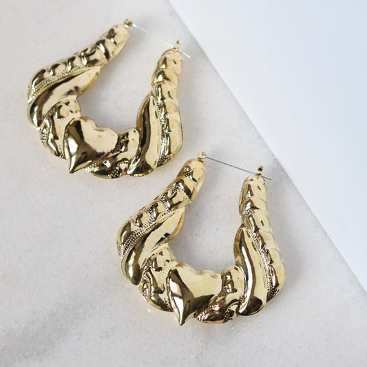 Knock First Hoops - Gold