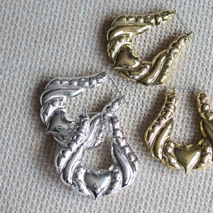 Knock First Hoops - Silver
