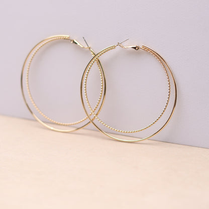 Fine Line Hoops - Gold