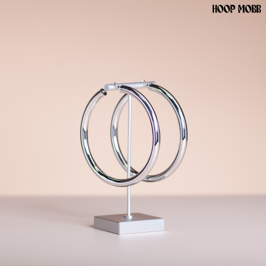 BABY FAT JUMBO HOOPS - SILVER