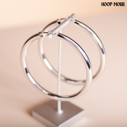 BABY FAT JUMBO HOOPS - SILVER