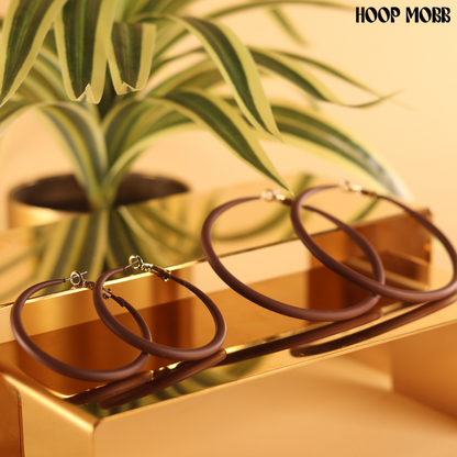 MELANATED HOOPS - EBONY