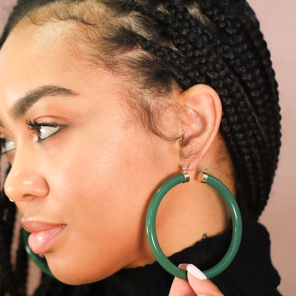 NATURE GIRL HOOPS - GREEN