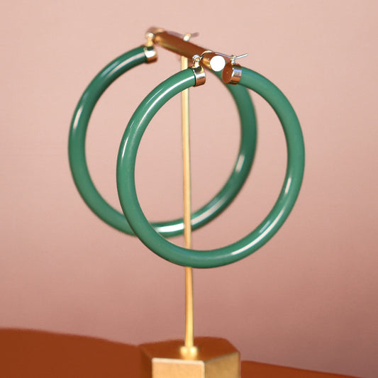 NATURE GIRL HOOPS - GREEN