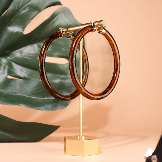 NATURE GIRL HOOPS - BROWN
