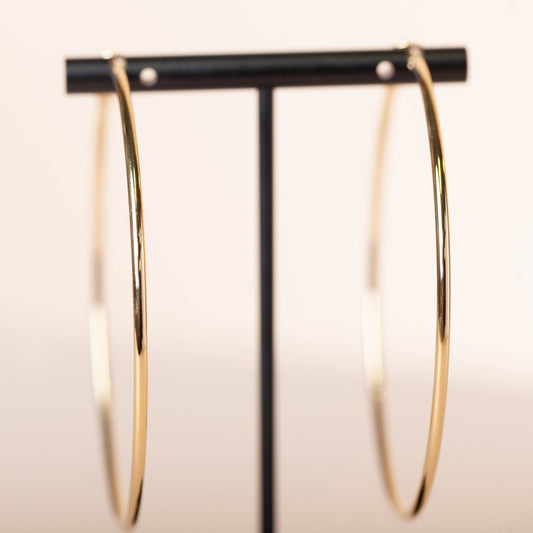 PLAIN JANE HOOPS - GOLD/MEDIUM