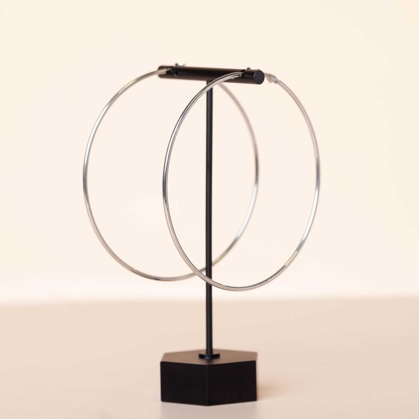 PLAIN JANE HOOPS - JUMBO - SILVER