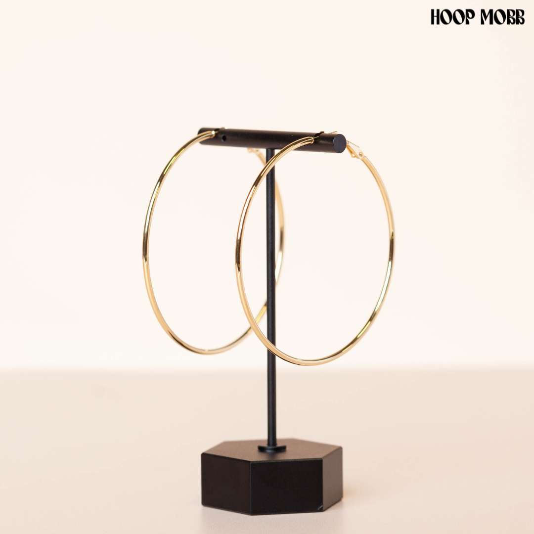 PLAIN JANE HOOPS - LARGE - GOLD