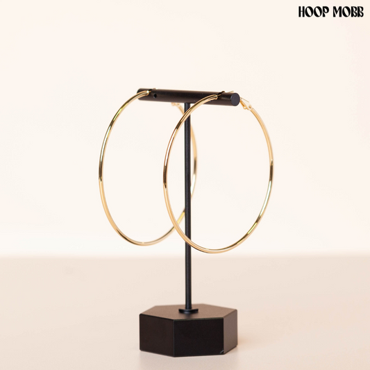 PLAIN JANE HOOPS - LARGE - GOLD