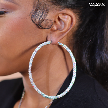 SLIM THICK TWANKLE HOOPS - SILVER/JUMBO