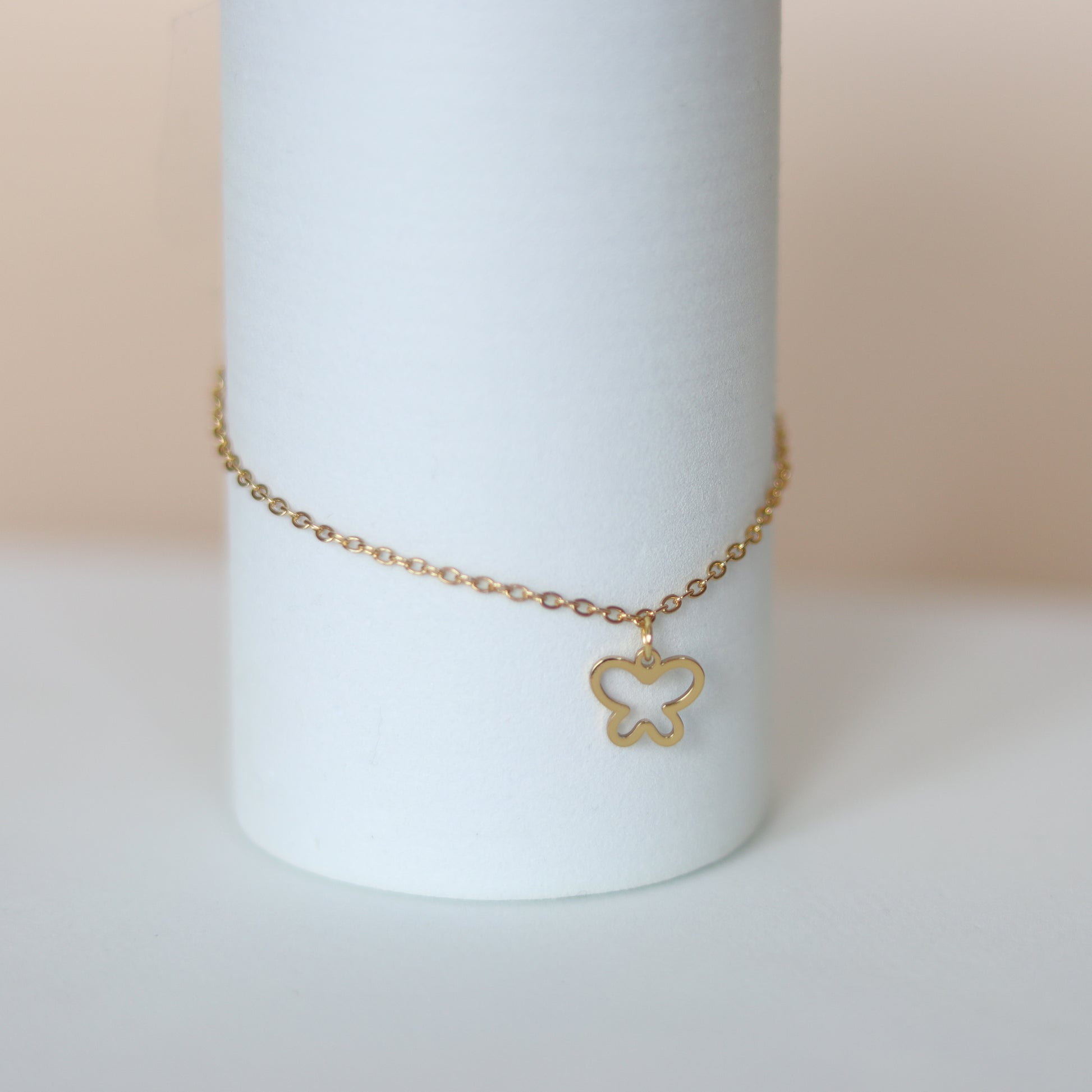 butterfly anklet   gold
