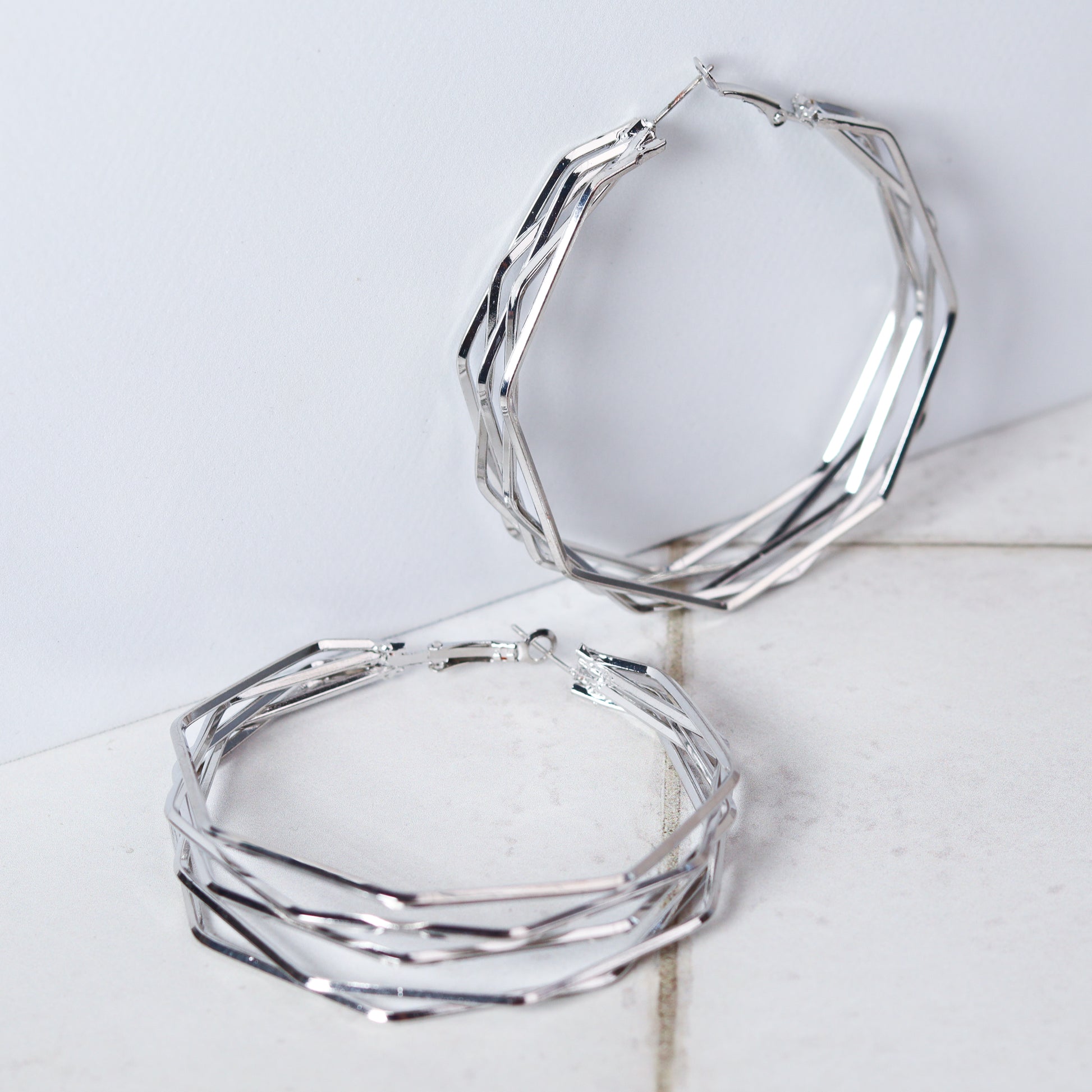 crosswire hoops   silver6