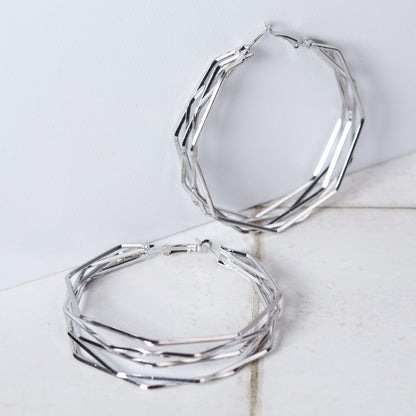 crosswire hoops   silver6