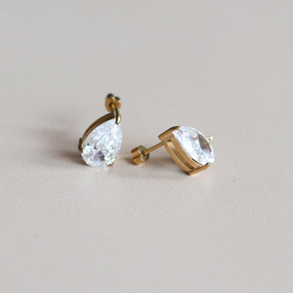 Drip Stud Earrings - 18k Gold Plated