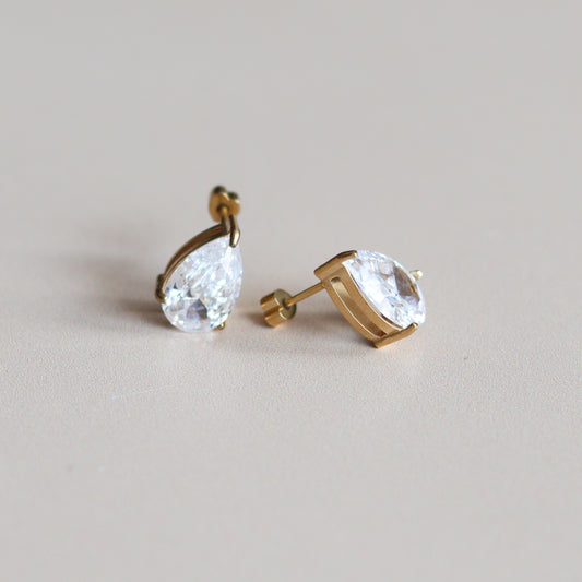 Drip Stud Earrings - 18k Gold Plated