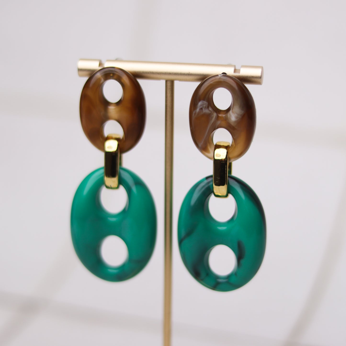 drop the link earrings turquoise5