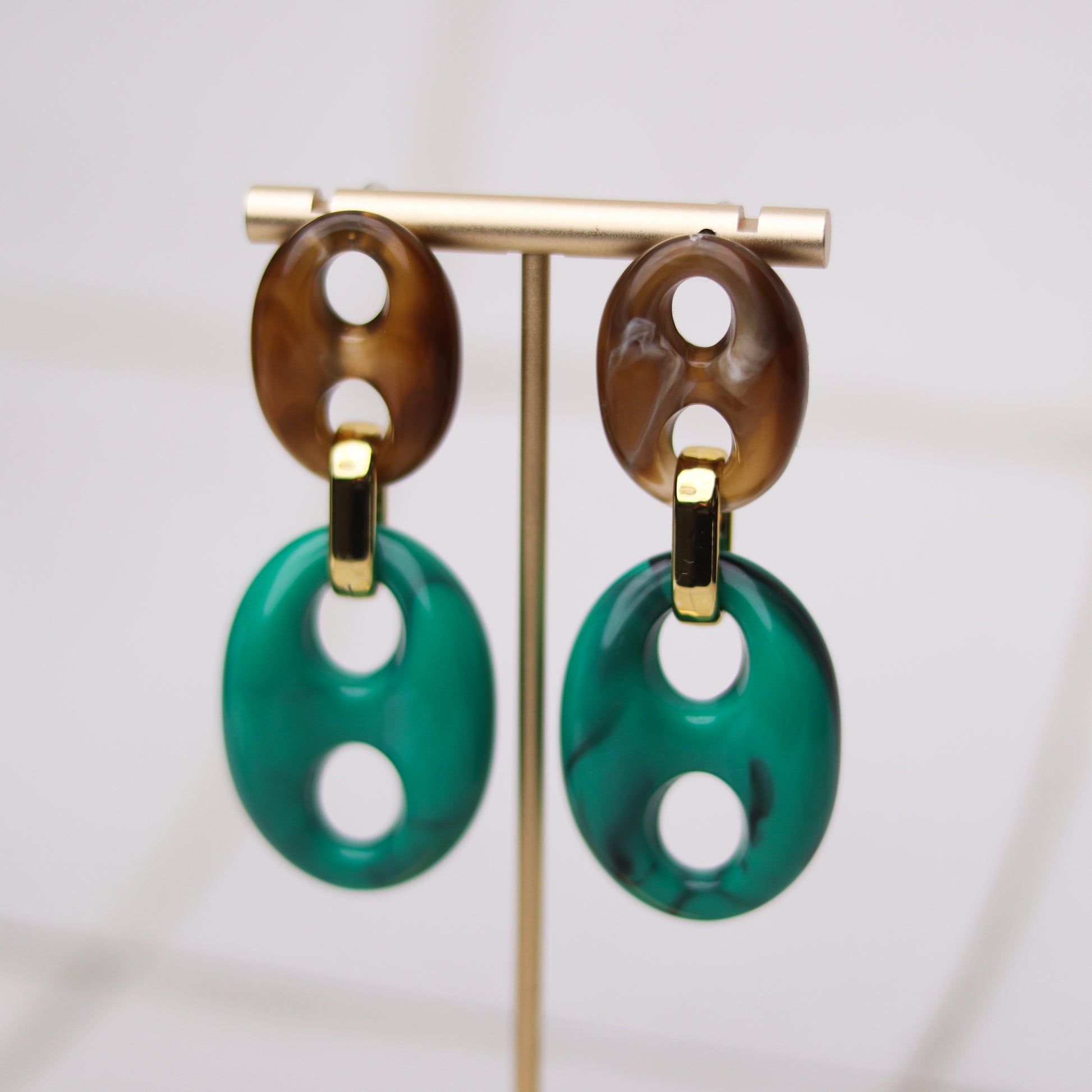 drop the link earrings turquoise5