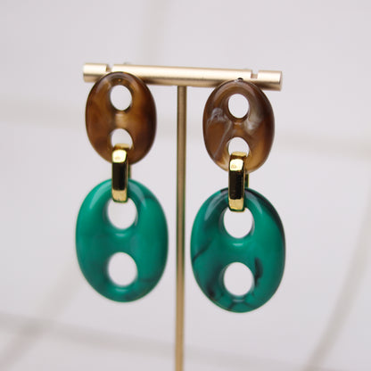 drop the link earrings turquoise5