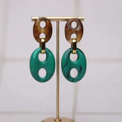 drop the link earrings turquoise6