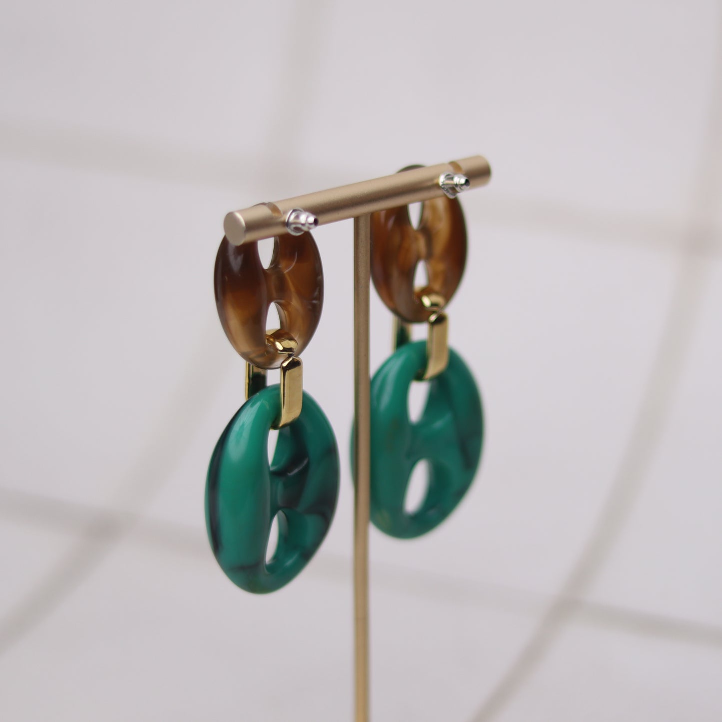drop the link earrings turquoise7