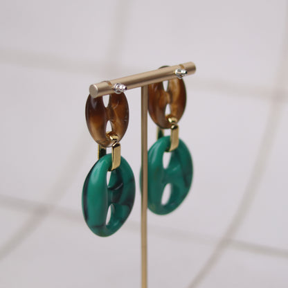 drop the link earrings turquoise7