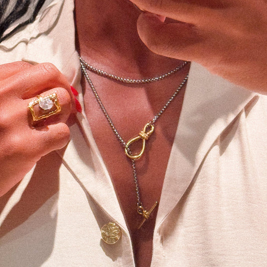 drop top necklace silver3
