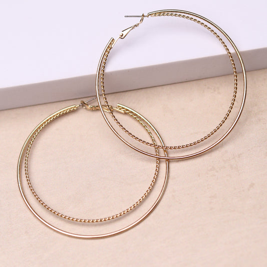 fine line hoops   gold