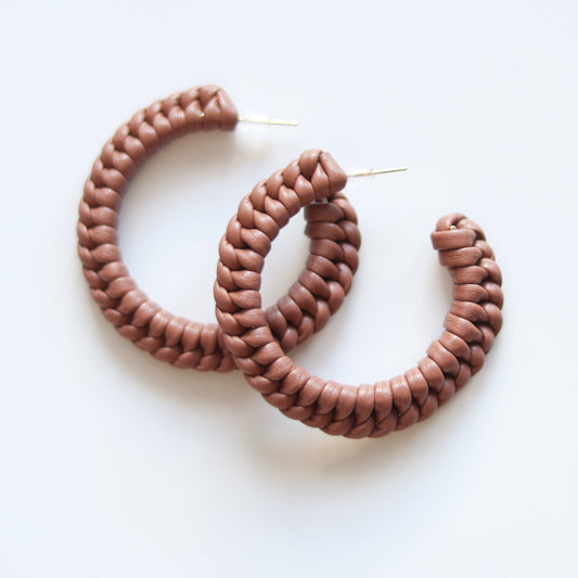 flat twist hoops   brown1