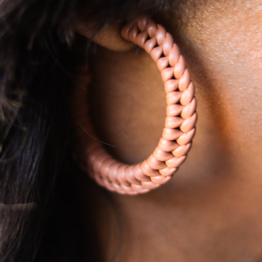 flat twist hoops   brown3