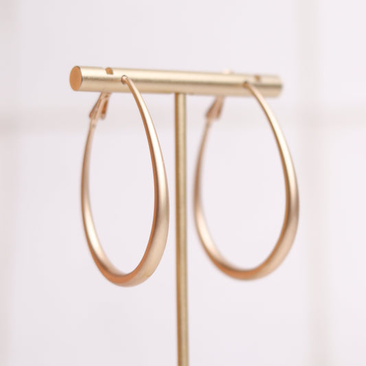 gold dust teardrop hoops   small