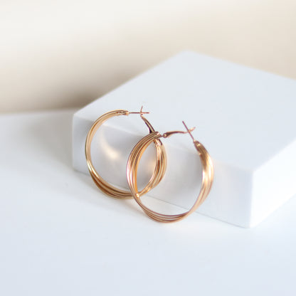 intertwine hoops   gold