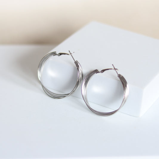 intertwine hoops   silver2