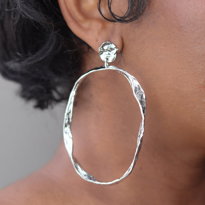 lady in charge hoops silver