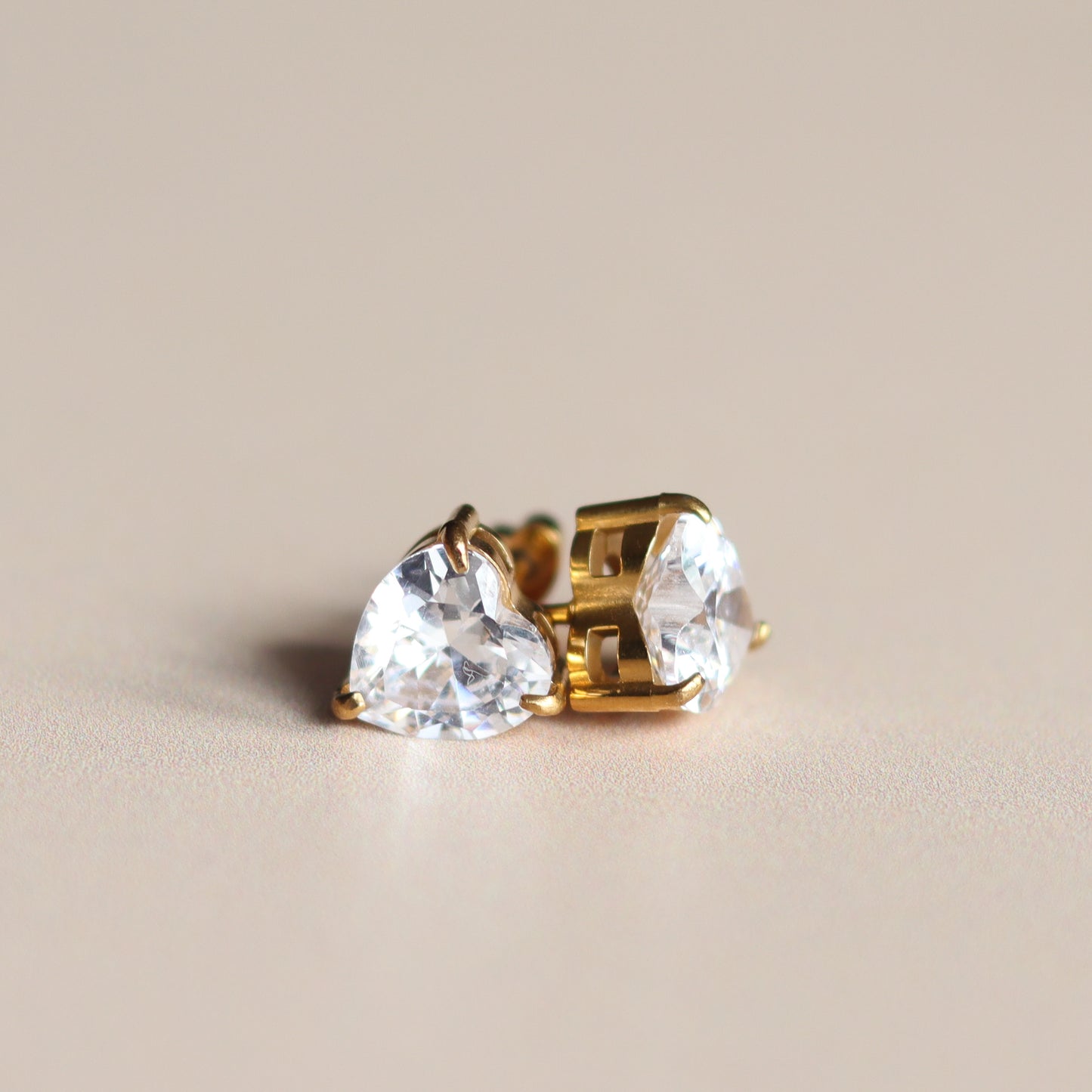 Love Stud Earrings - 18k Gold Plated