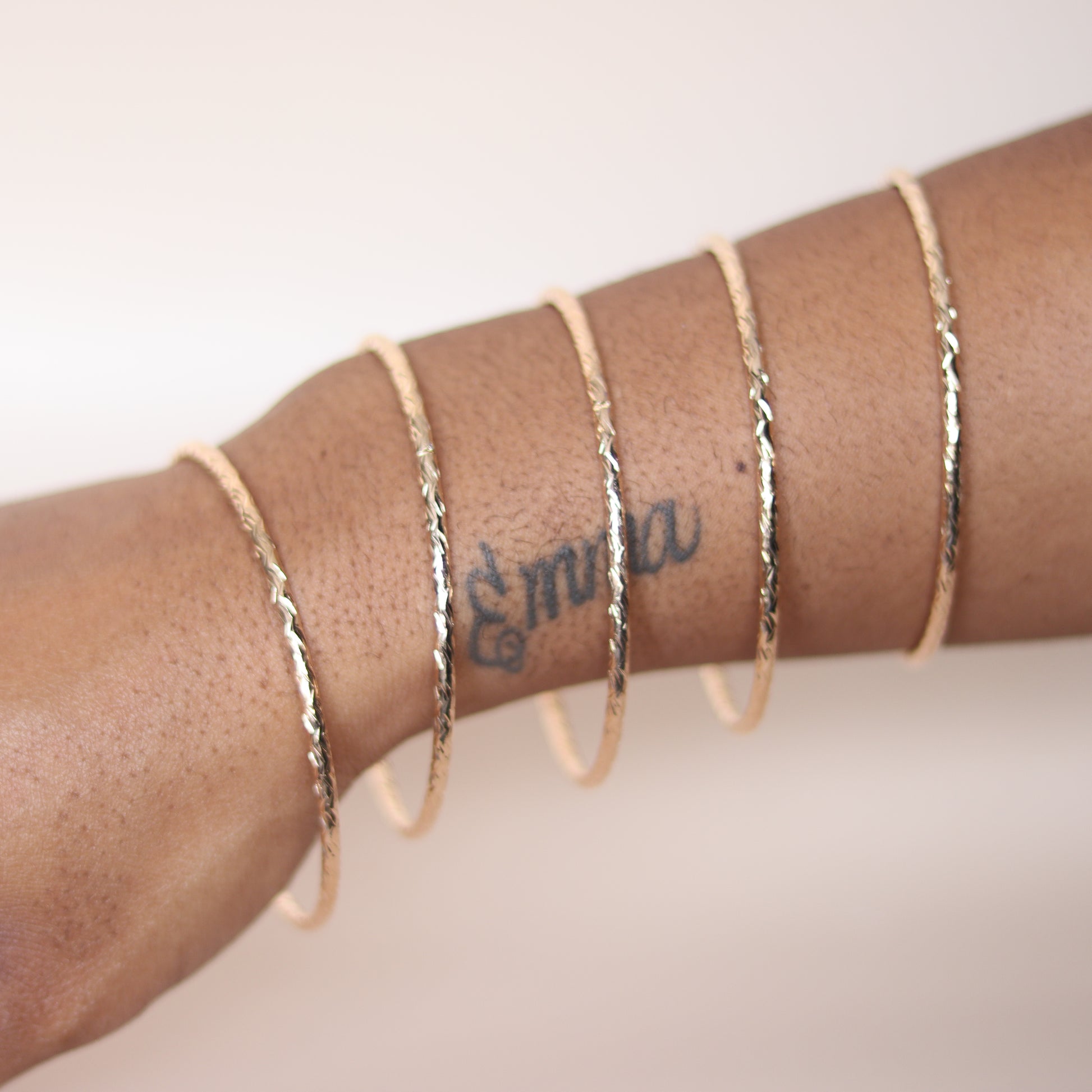 shimmy bracelet set   gold