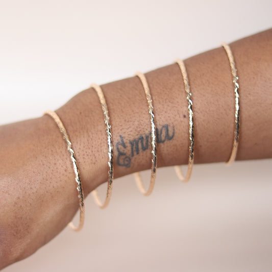 shimmy bracelet set   gold