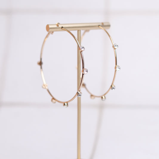 spaced out hoops   gold