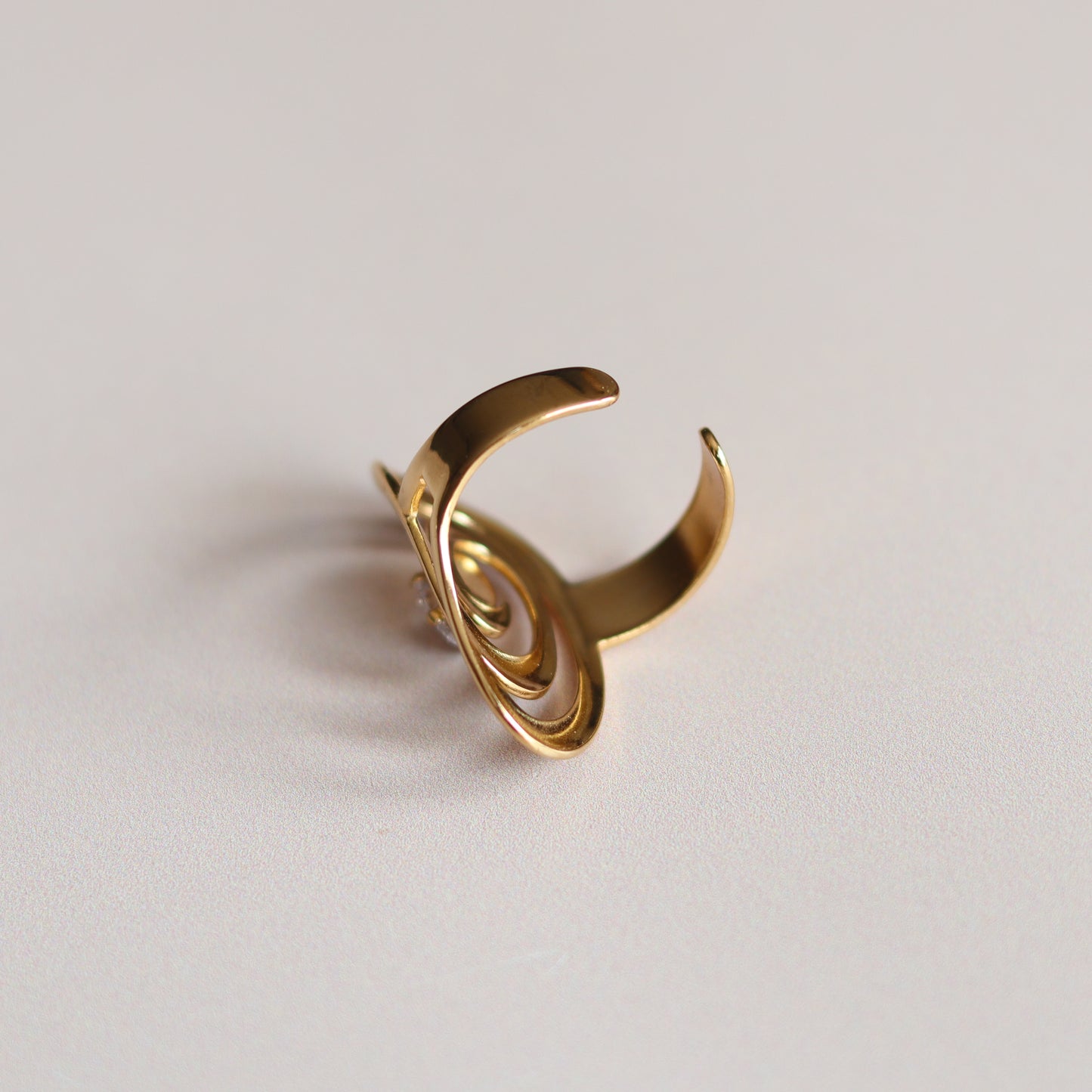 Spiral Ring - 18k Gold Plated