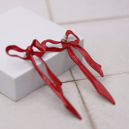 whimsy bow earrings red4