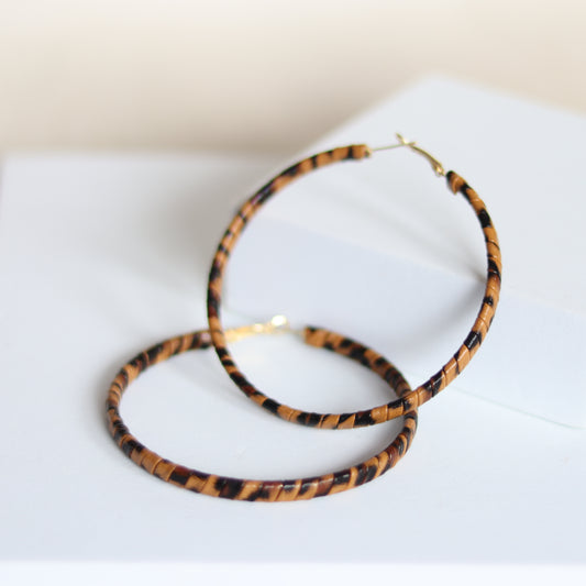 wild side hoops   brown